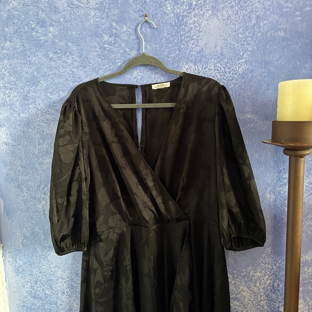 Calvin Klein Black Wrap Dress
